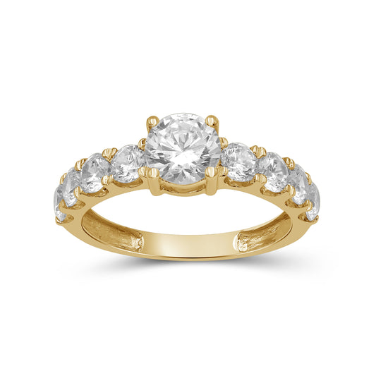 Venturant 2.00 Carat T.W. Round-cut Lab Grown Diamond (F/VS+) 14K Gold Fashion Ring