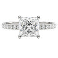Venturant 1.50-4.50 Carat T.W. Princess and Round-cut Lab Grown Diamond (F/VS+) 14K Gold Solitaire Band Ring