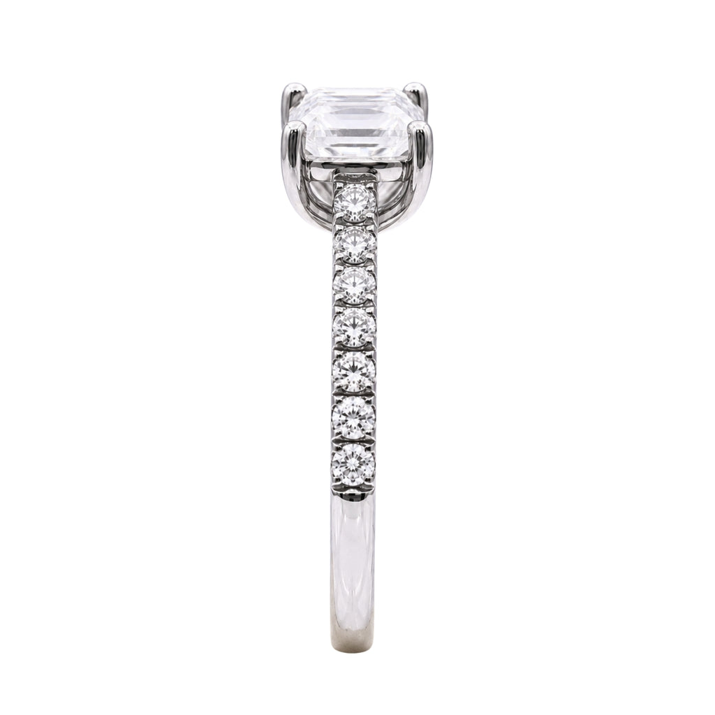 Venturant 1.50-4.50 Carat T.W. Princess and Round-cut Lab Grown Diamond (F/VS+) 14K Gold Solitaire Band Ring