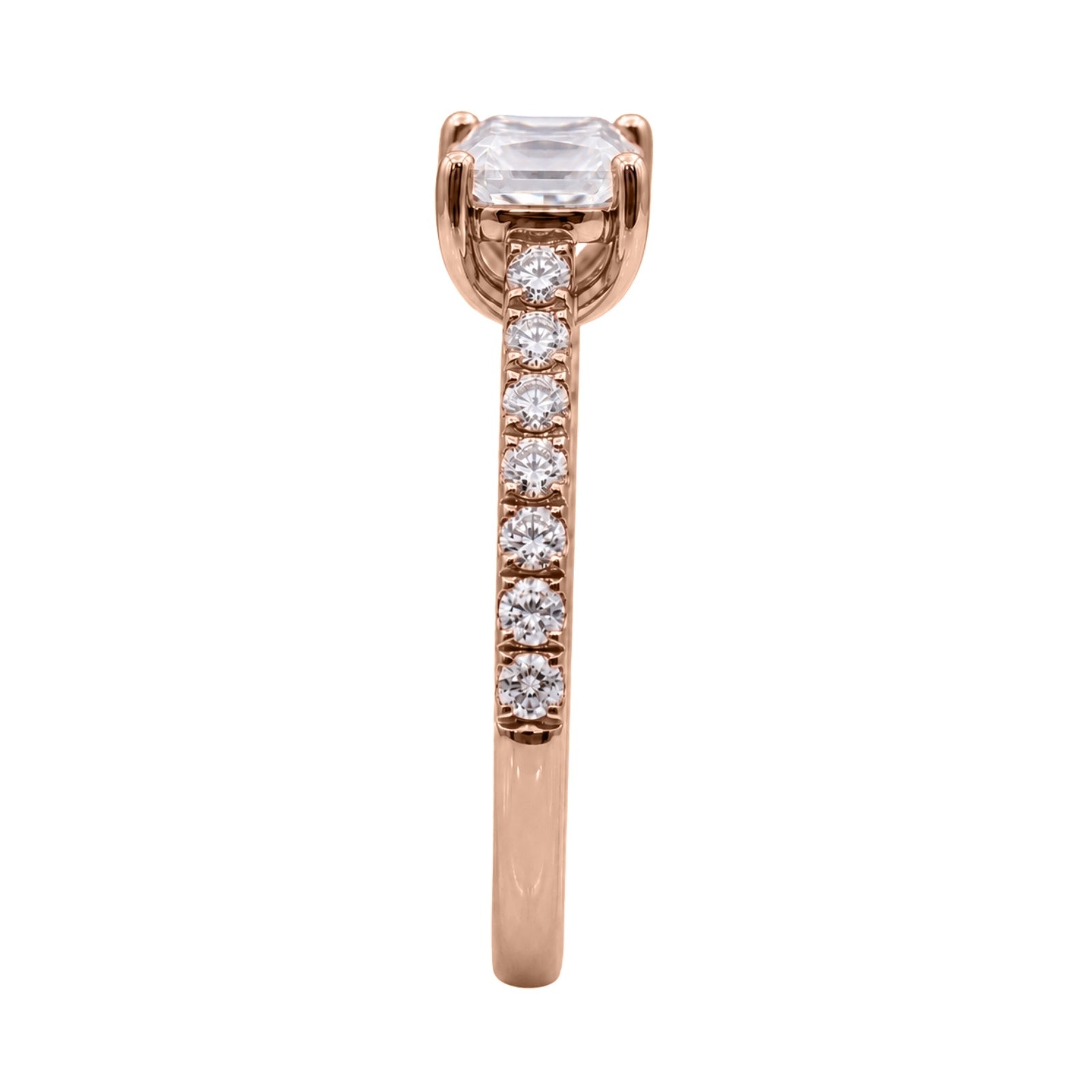 Venturant 1.50-4.50 Carat T.W. Princess and Round-cut Lab Grown Diamond (F/VS+) 14K Gold Solitaire Band Ring