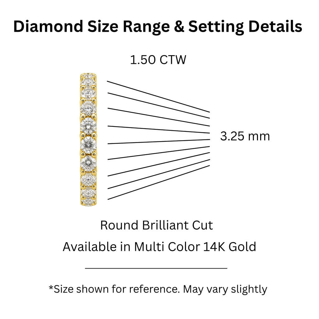 Venturant 1.00 -3.00 Carat T.W. Round-cut Lab Grown Diamond (F/VS+) 14K Gold 11 Stone Band Ring