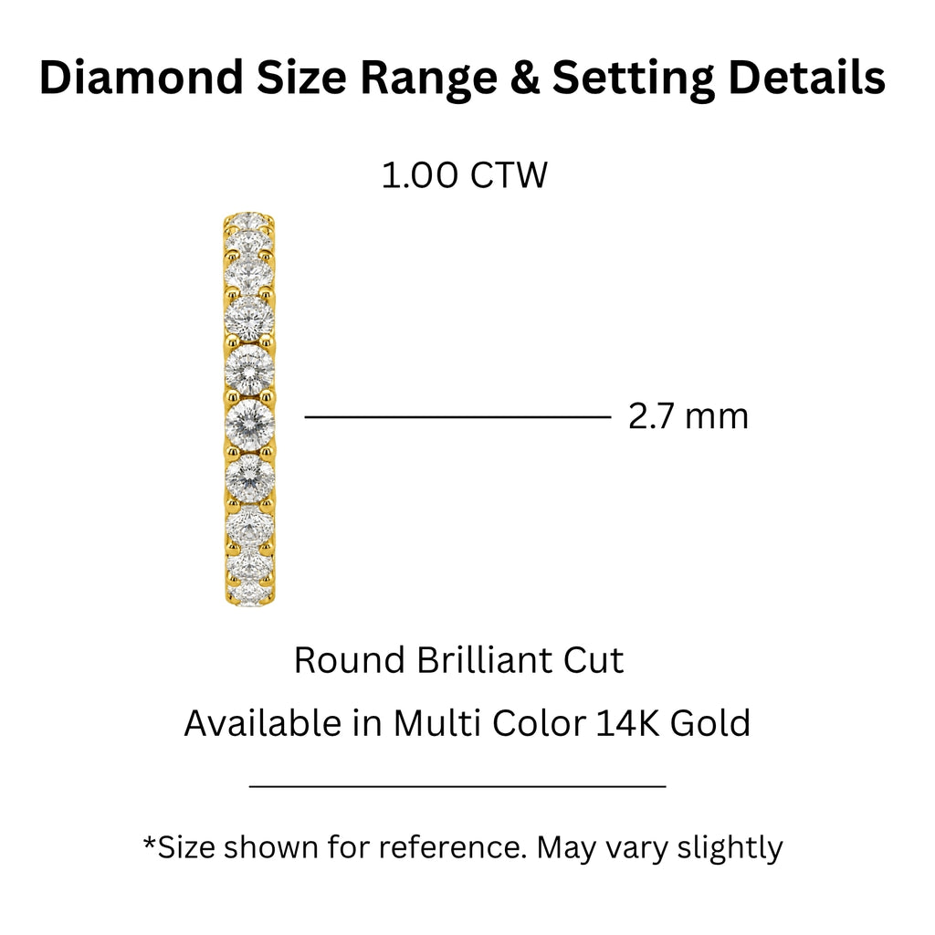 Venturant 0.50 -1.00 Carat T.W. Round-cut Lab Grown Diamond (F/VS+) 14K Gold 13 Stone Band Ring