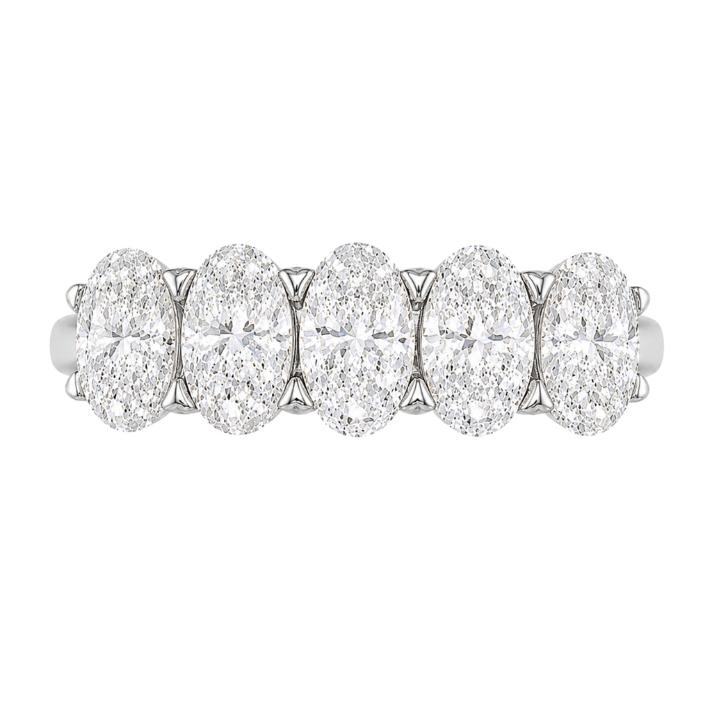 Venturant 2.00-3.00 Carat T.W. Oval-cut Lab Grown Diamond (F/VS+) 14K Gold 5 Stone Band Ring