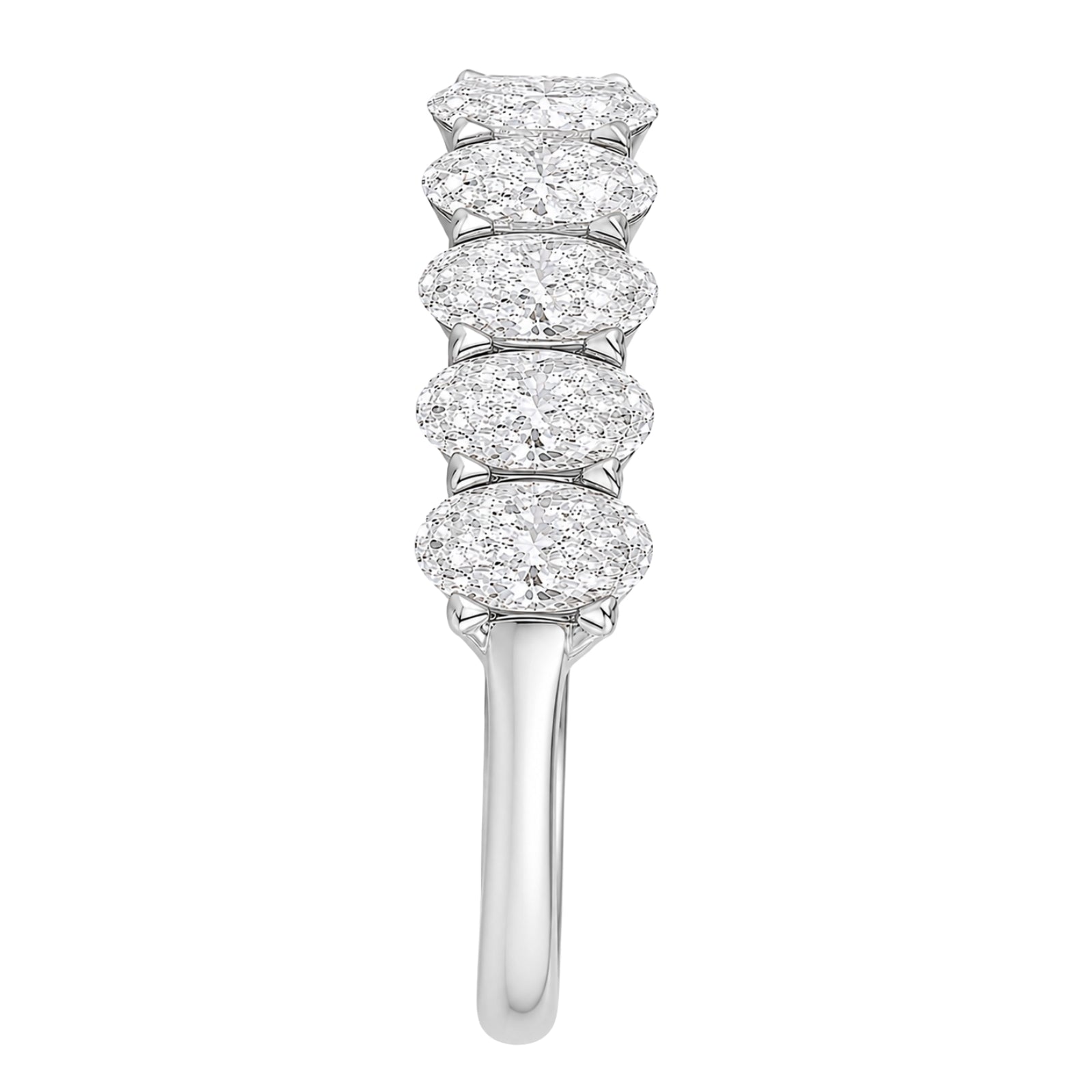 Venturant 2.00-3.00 Carat T.W. Oval-cut Lab Grown Diamond (F/VS+) 14K Gold 5 Stone Band Ring