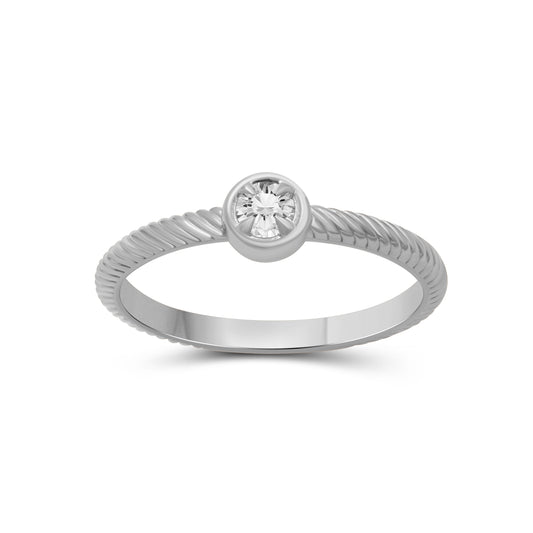 Venturant 1/6 Carat T.W. Round-cut Lab Grown Diamond (F/VS+) 14K Gold Ring