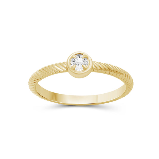Venturant 1/6 Carat T.W. Round-cut Lab Grown Diamond (F/VS+) 14K Gold Ring