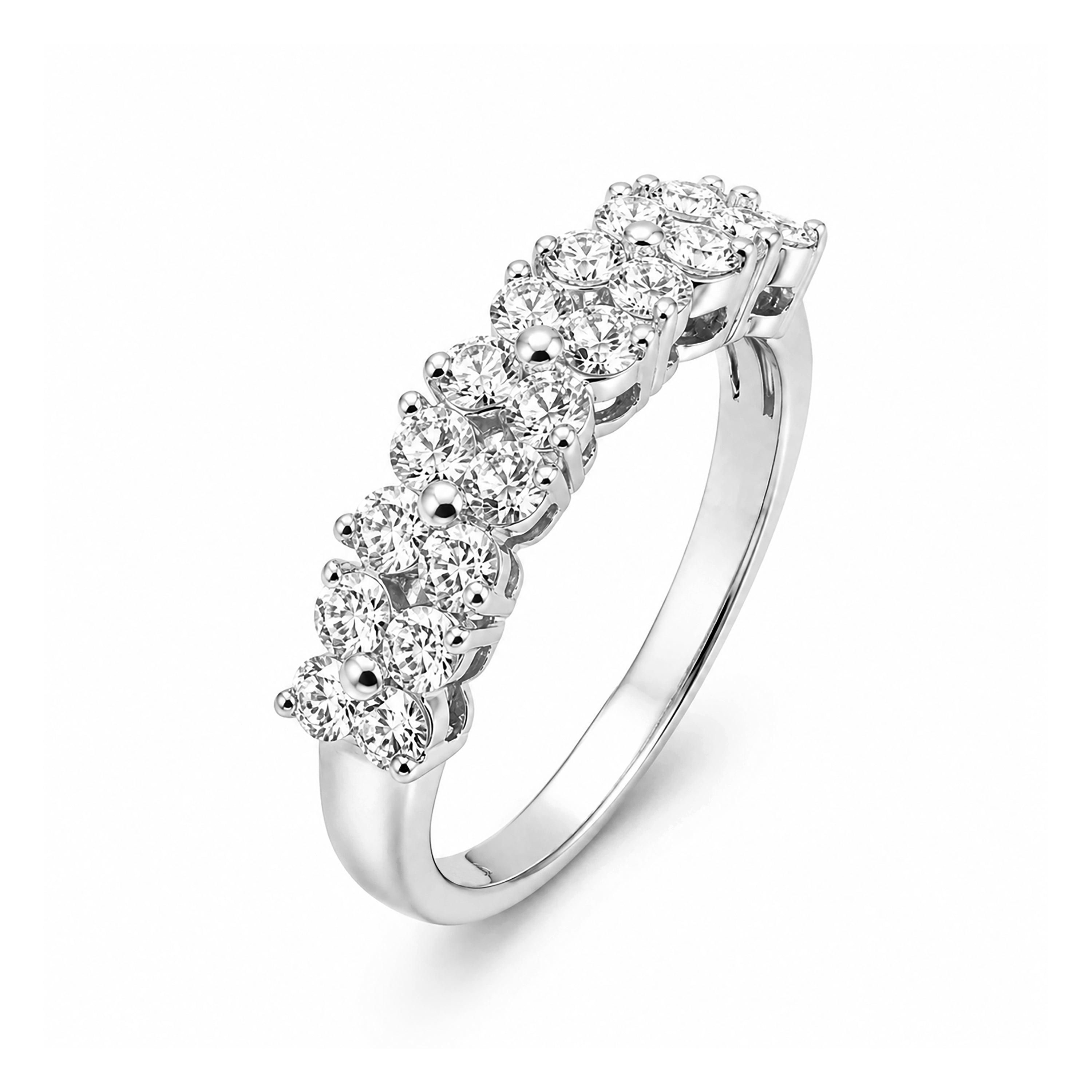 Venturant Lab Grown Diamond (F/VS+) 1.00 carat Round cut Sterling Silver Ring - Sterling Silver | Gold over Silver