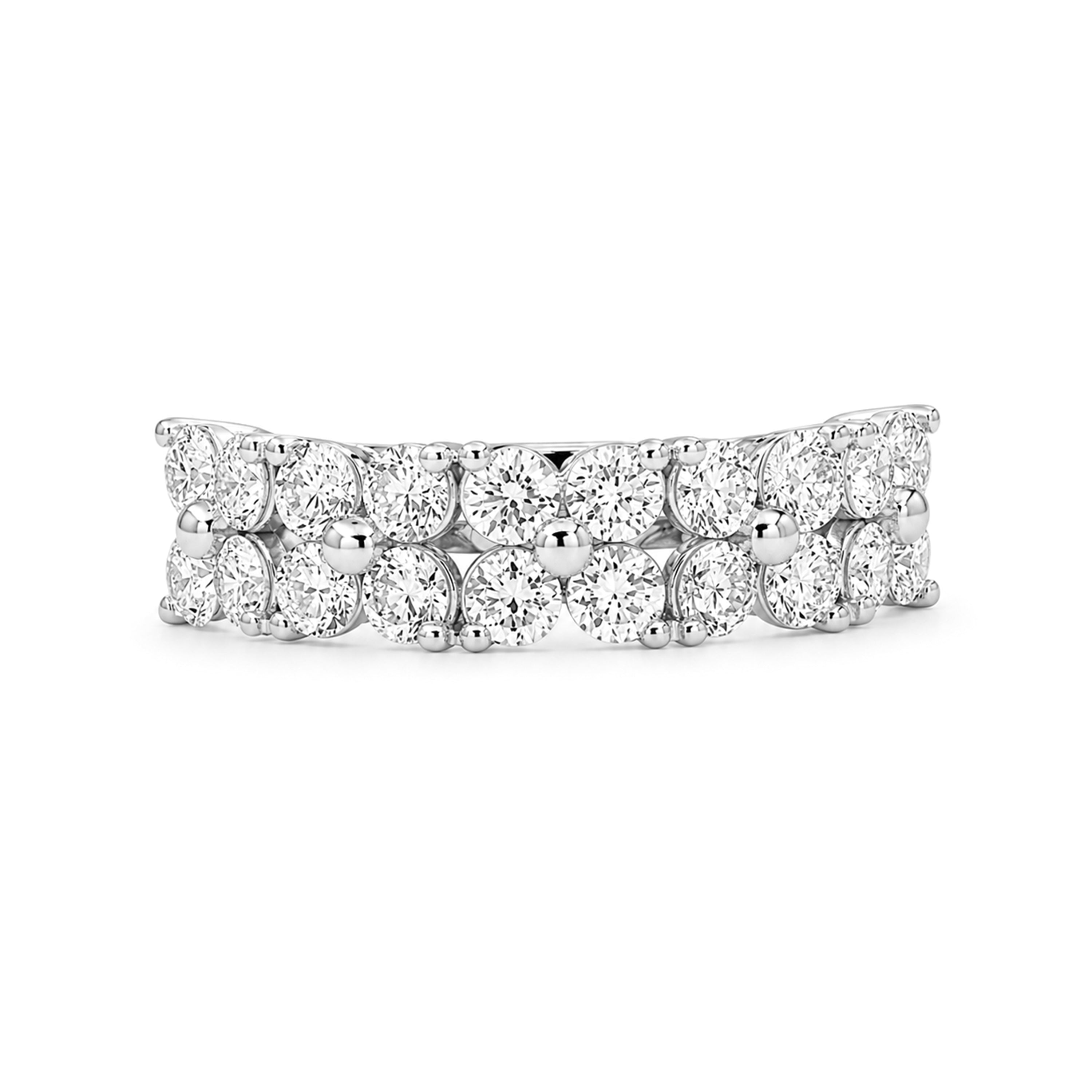 Venturant Lab Grown Diamond (F/VS+) 2.00 carat Round cut Sterling Silver Ring - Sterling Silver | Gold over Silver