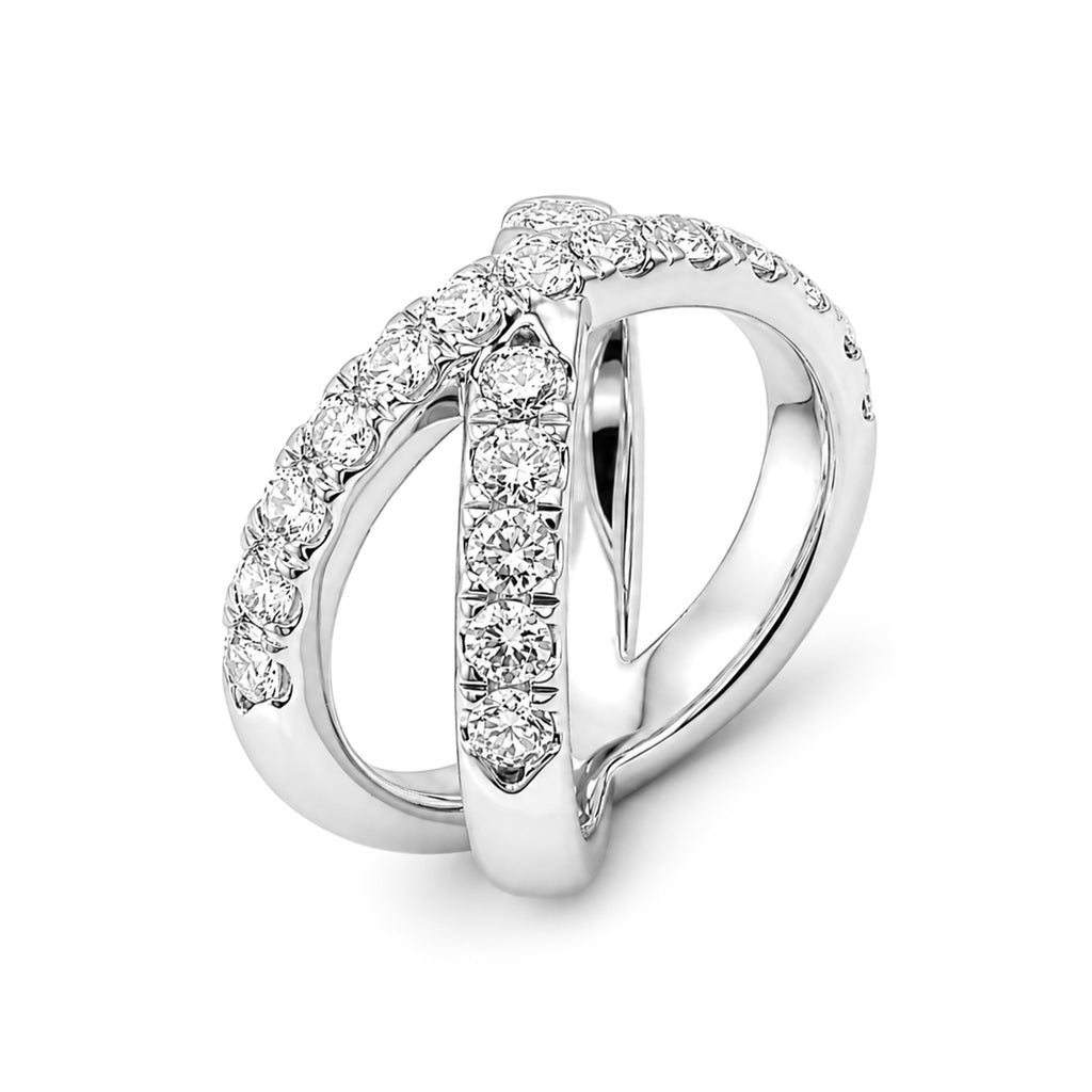 Venturant Lab Grown Diamond (F/VS+) 2.00 carat Round cut Sterling Silver Ring - Sterling Silver