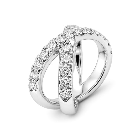Venturant Lab Grown Diamond (F/VS+) 2.00 carat Round cut Sterling Silver Ring - Sterling Silver