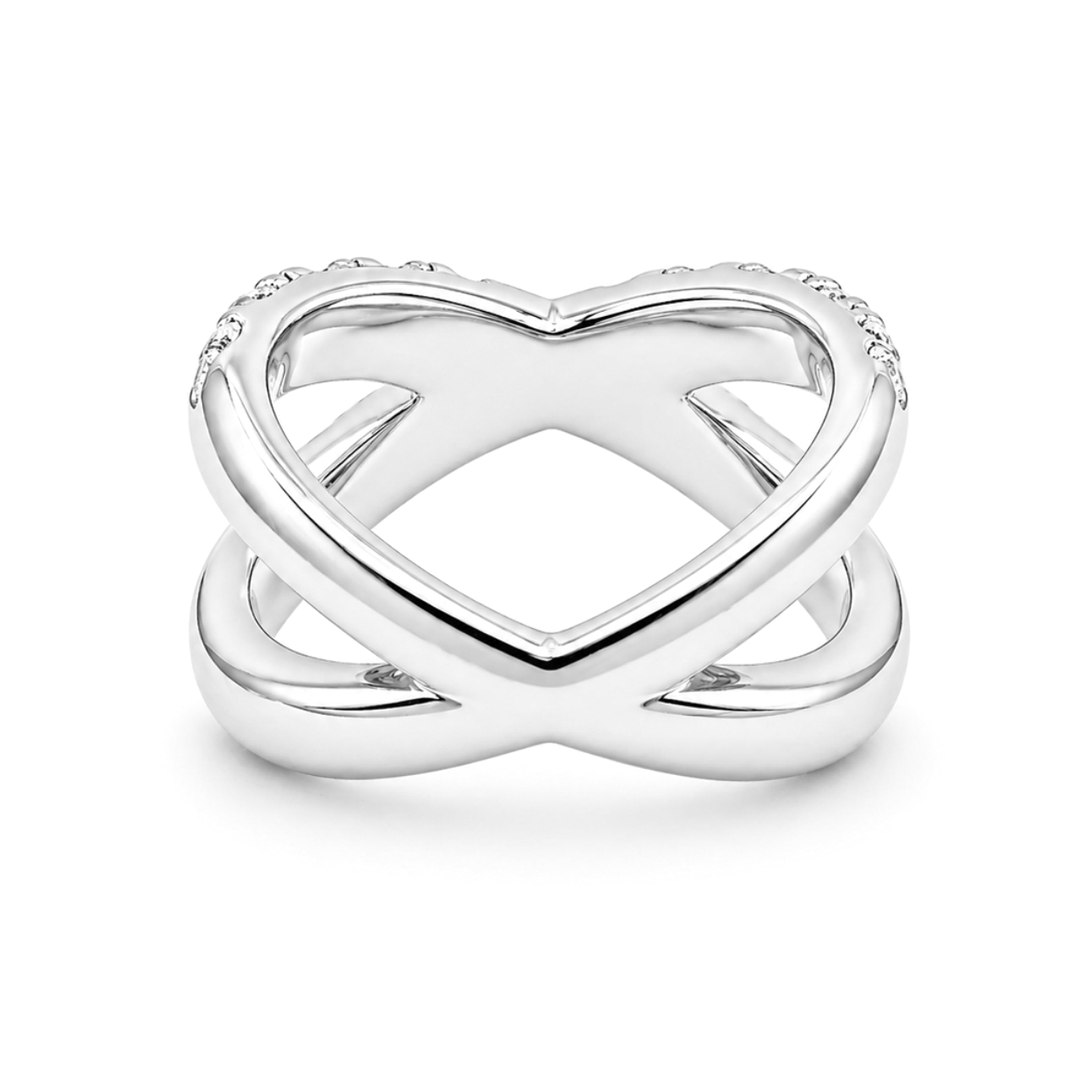 Venturant Lab Grown Diamond (F/VS+) 2.00 carat Round cut Sterling Silver Ring - Sterling Silver