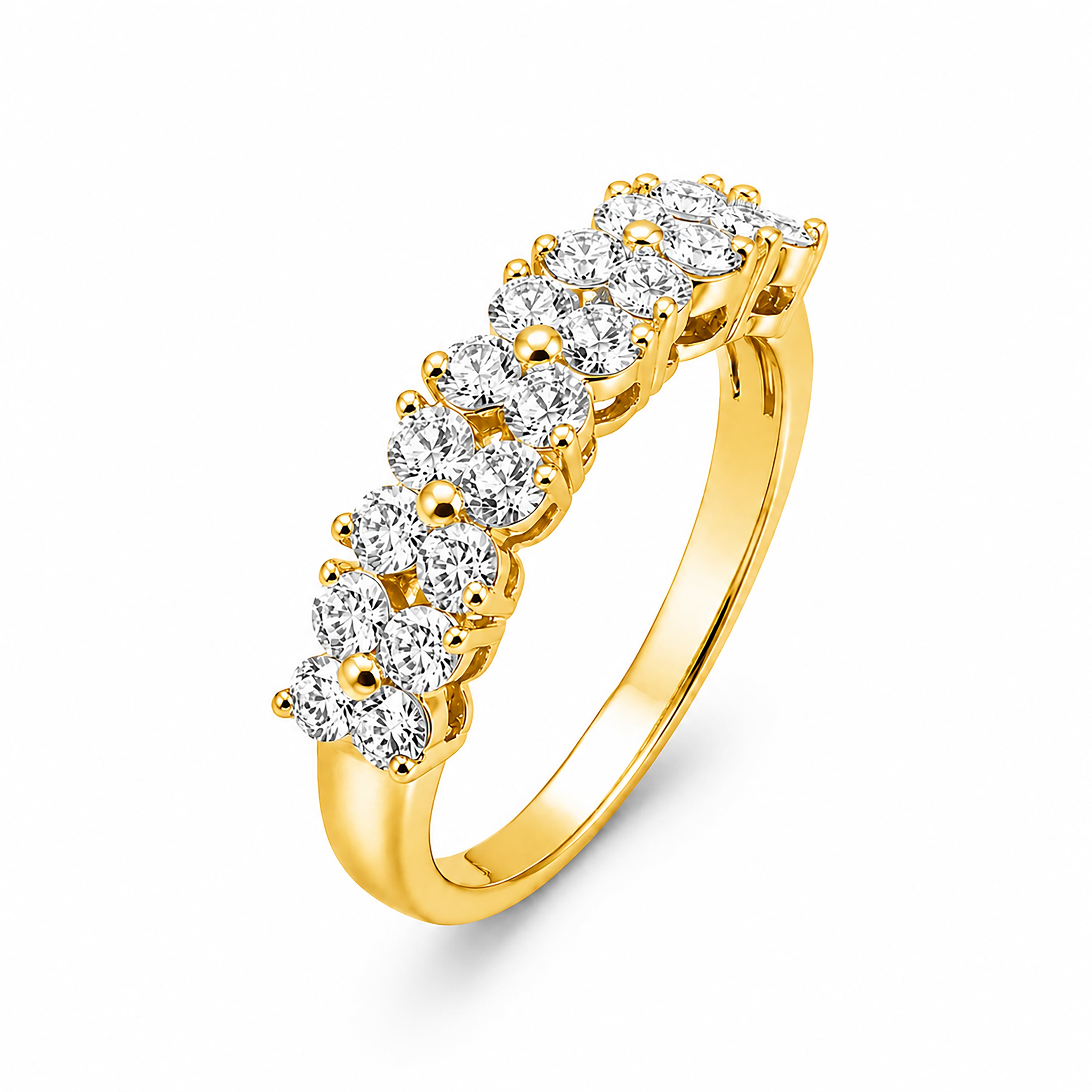 Venturant Lab Grown Diamond (F/VS+) 1.00 carat Round cut Sterling Silver Ring - Sterling Silver | Gold over Silver