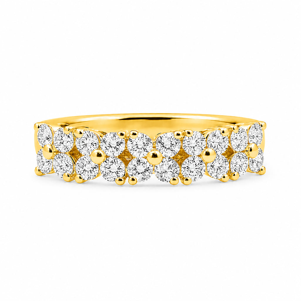 Venturant Lab Grown Diamond (F/VS+) 1.00 carat Round cut Sterling Silver Ring - Sterling Silver | Gold over Silver