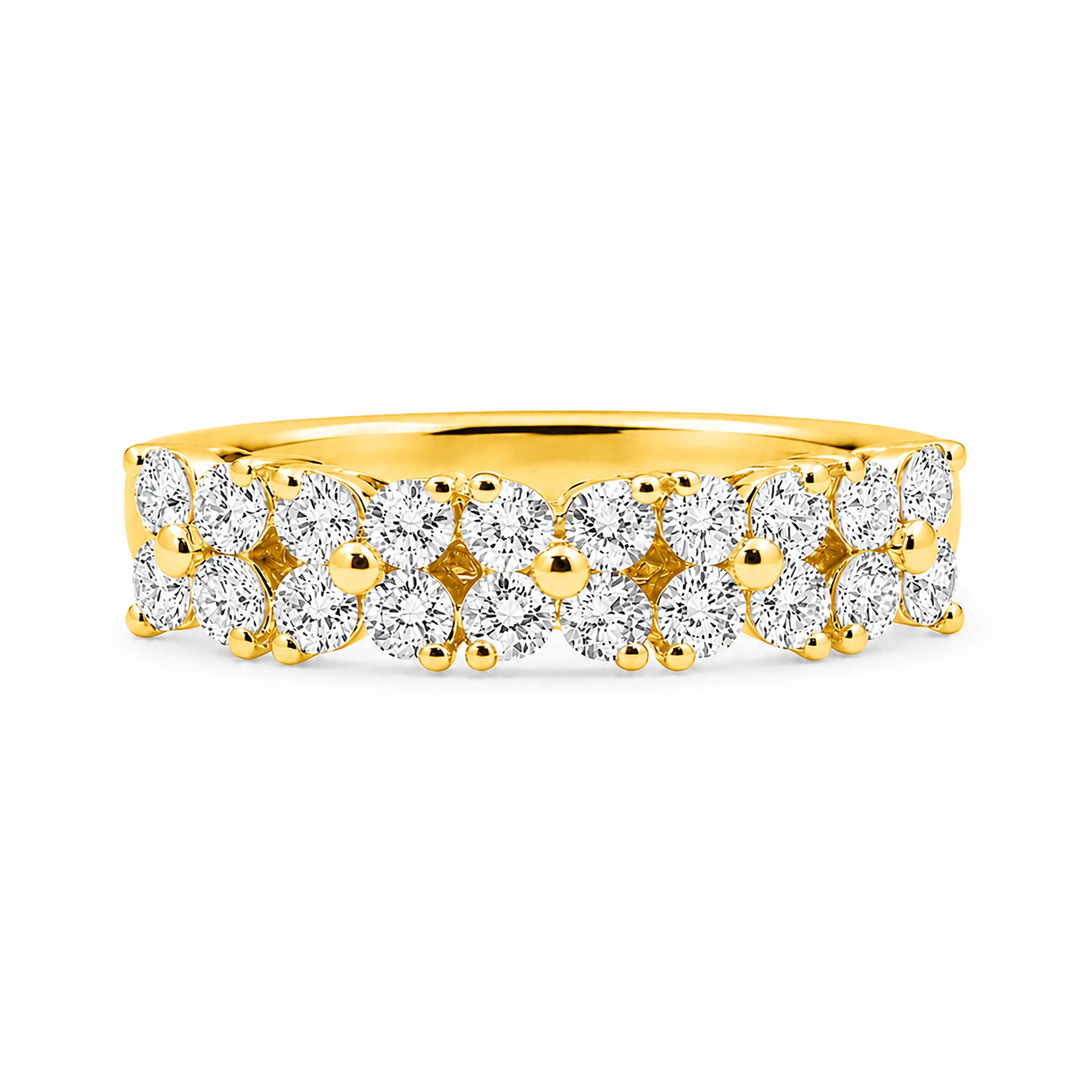 Venturant Lab Grown Diamond (F/VS+) 1.00 carat Round cut Sterling Silver Ring - Sterling Silver | Gold over Silver
