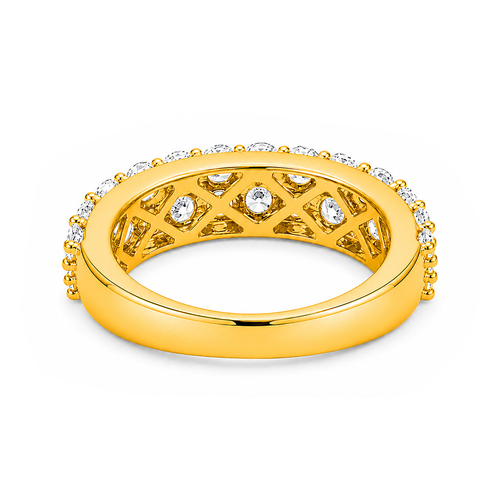 Venturant Lab Grown Diamond (F/VS+) 2.00 carat Round cut Sterling Silver Ring - Sterling Silver