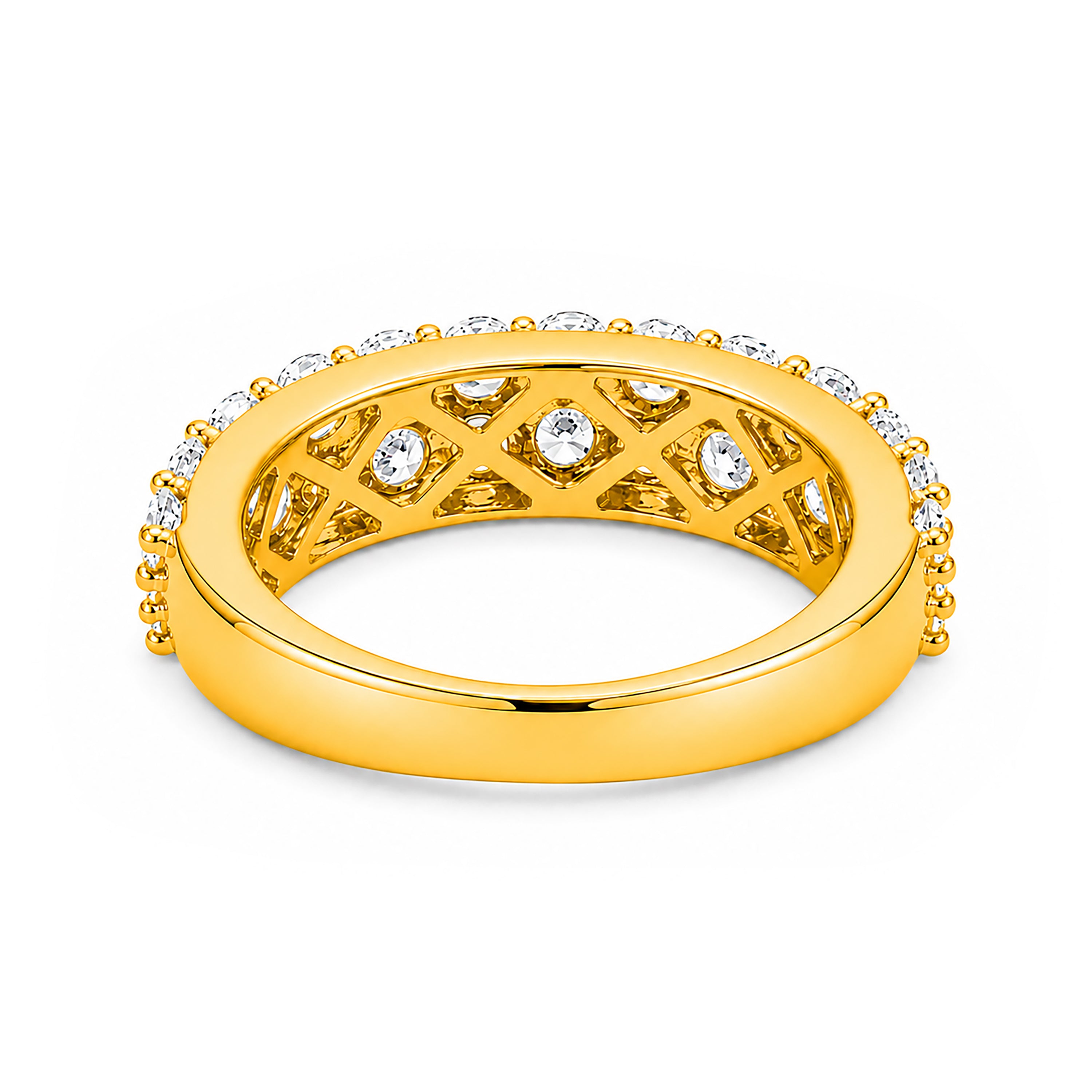 Venturant Lab Grown Diamond (F/VS+) 2.00 carat Round cut Sterling Silver Ring - Sterling Silver