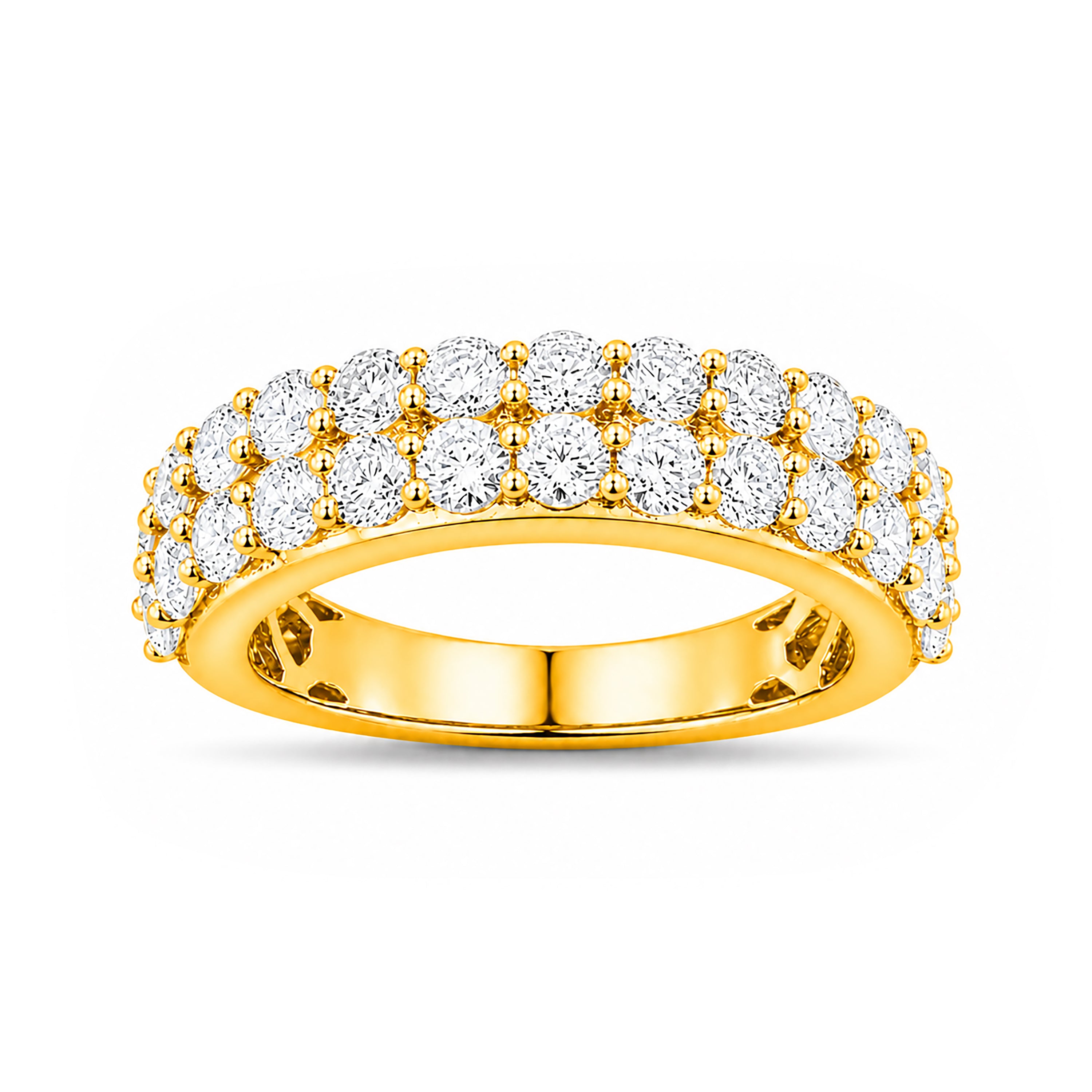 Venturant Lab Grown Diamond (F/VS+) 2.00 carat Round cut Sterling Silver Ring - Sterling Silver