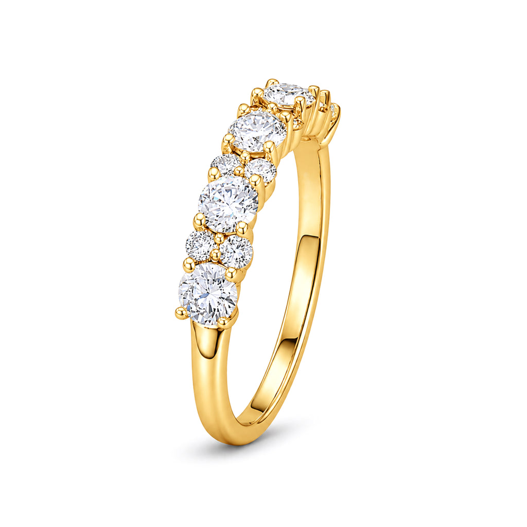 Venturant Lab Grown Diamond (F/VS+) 1.00 carat Round cut Sterling Silver Ring - Sterling Silver | Gold over Silver