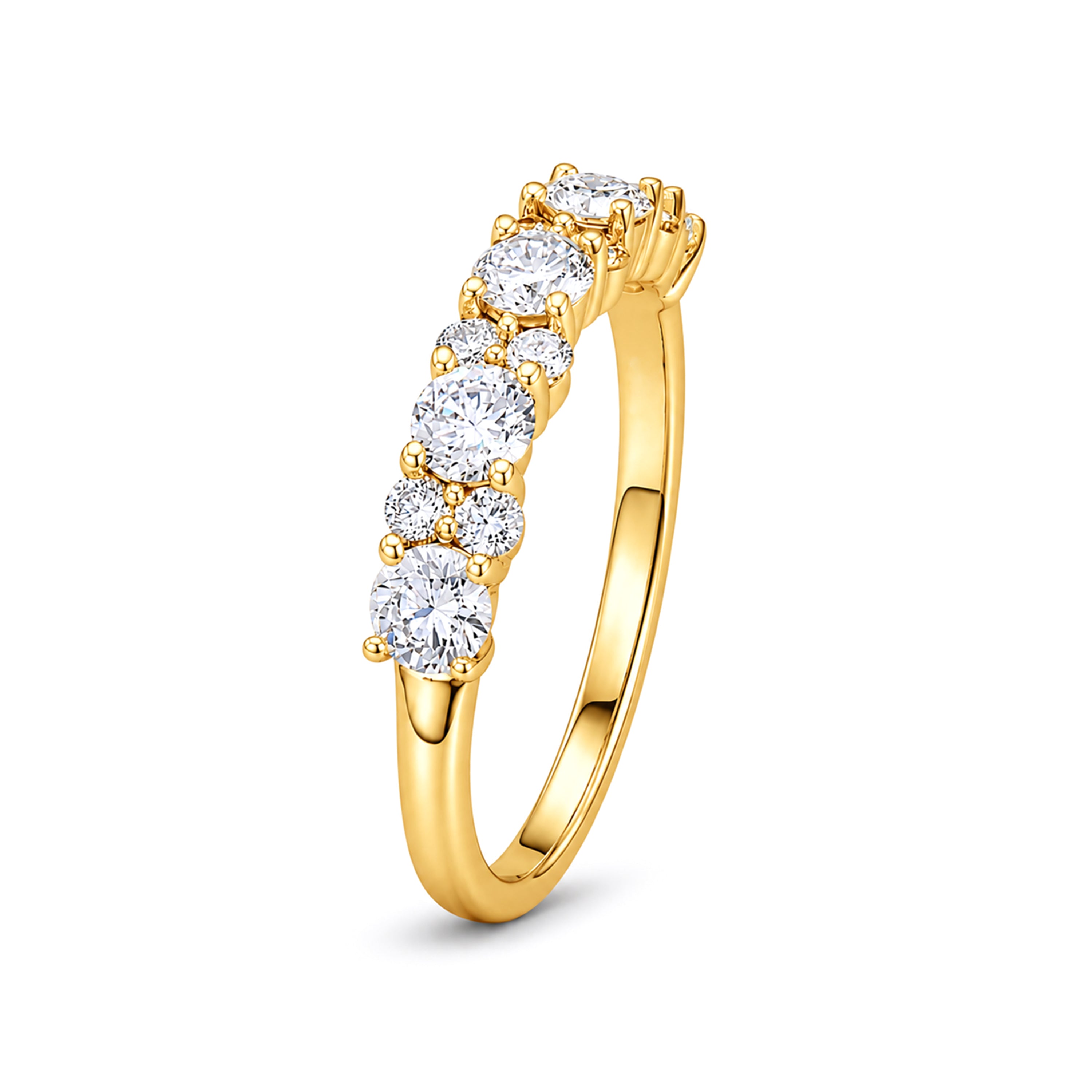 Venturant Lab Grown Diamond (F/VS+) 1.00 carat Round cut Sterling Silver Ring - Sterling Silver | Gold over Silver