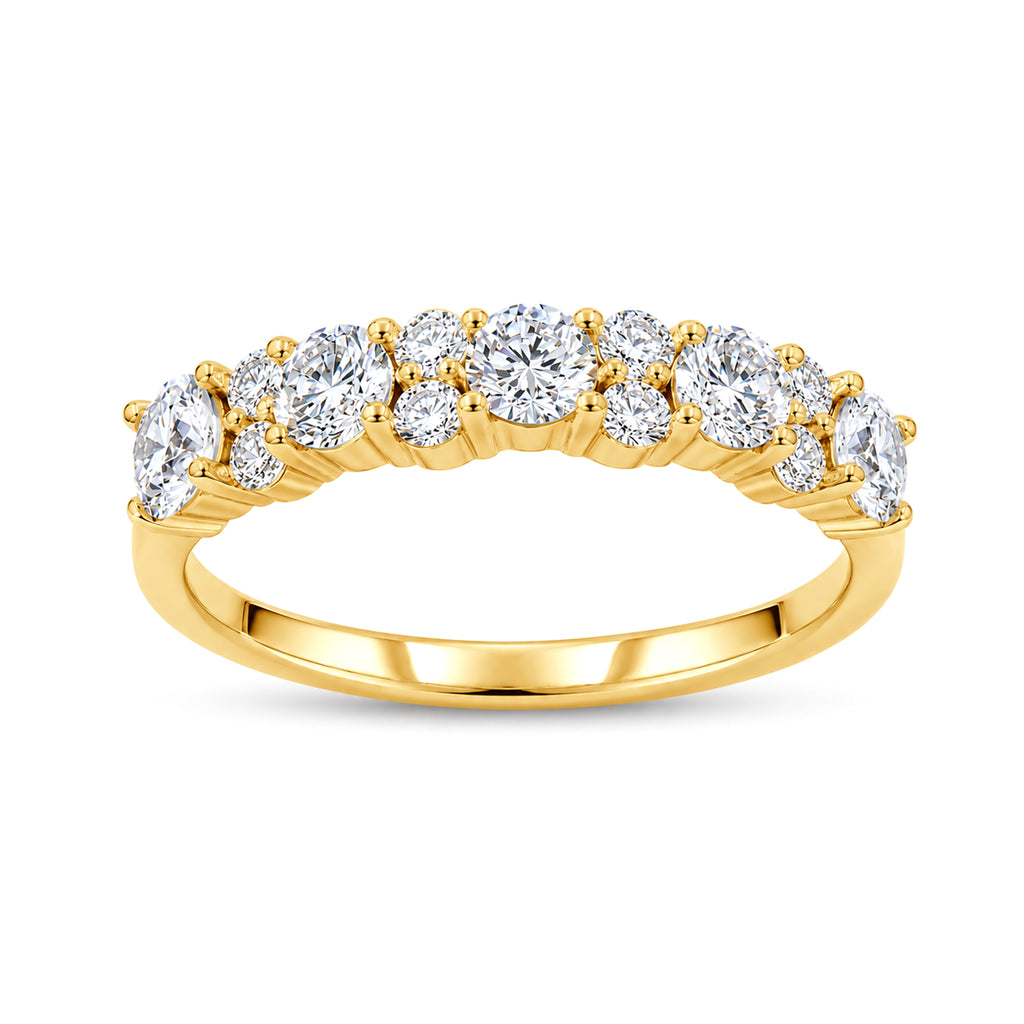 Venturant Lab Grown Diamond (F/VS+) 1.00 carat Round cut Sterling Silver Ring - Sterling Silver | Gold over Silver
