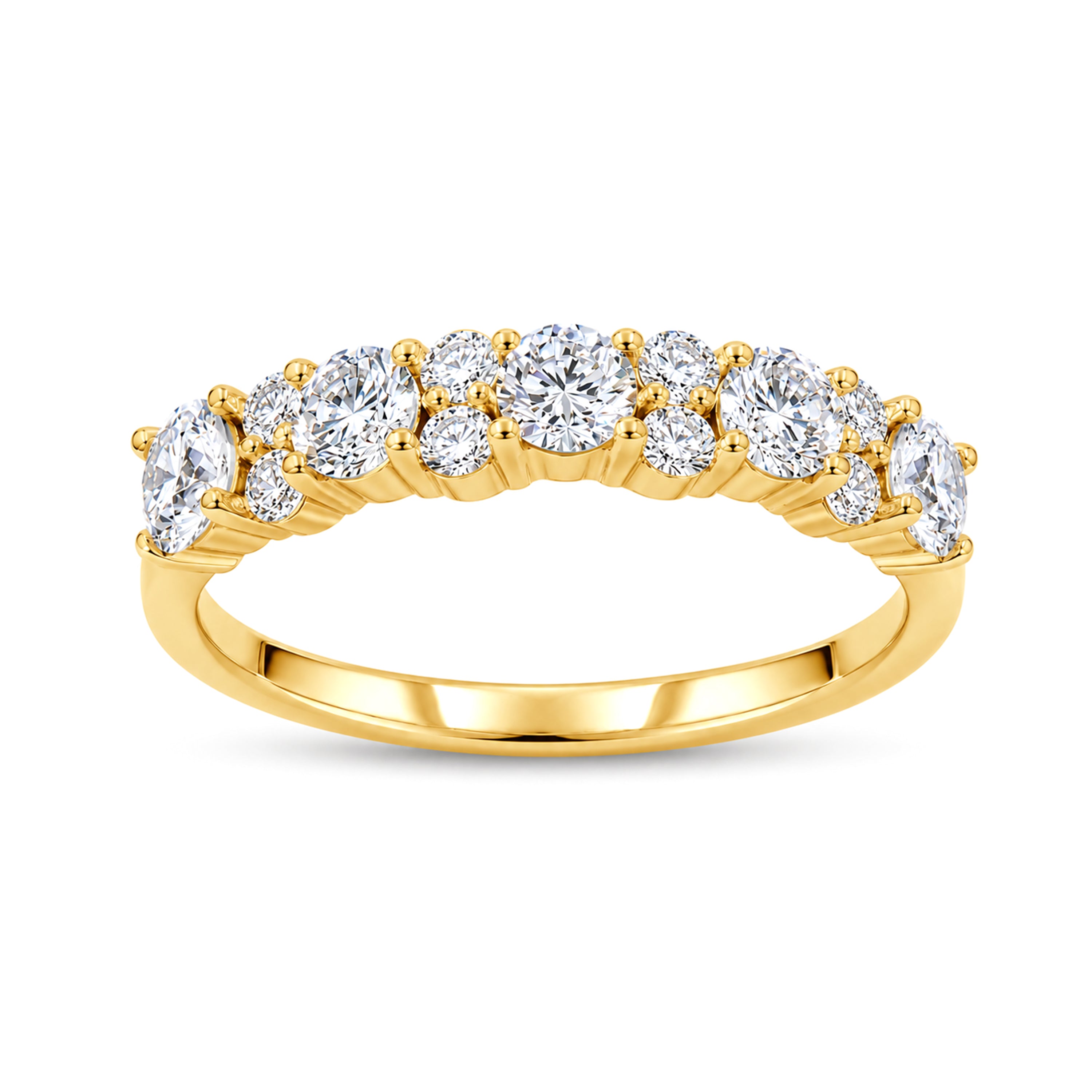 Venturant Lab Grown Diamond (F/VS+) 1.00 carat Round cut Sterling Silver Ring - Sterling Silver | Gold over Silver