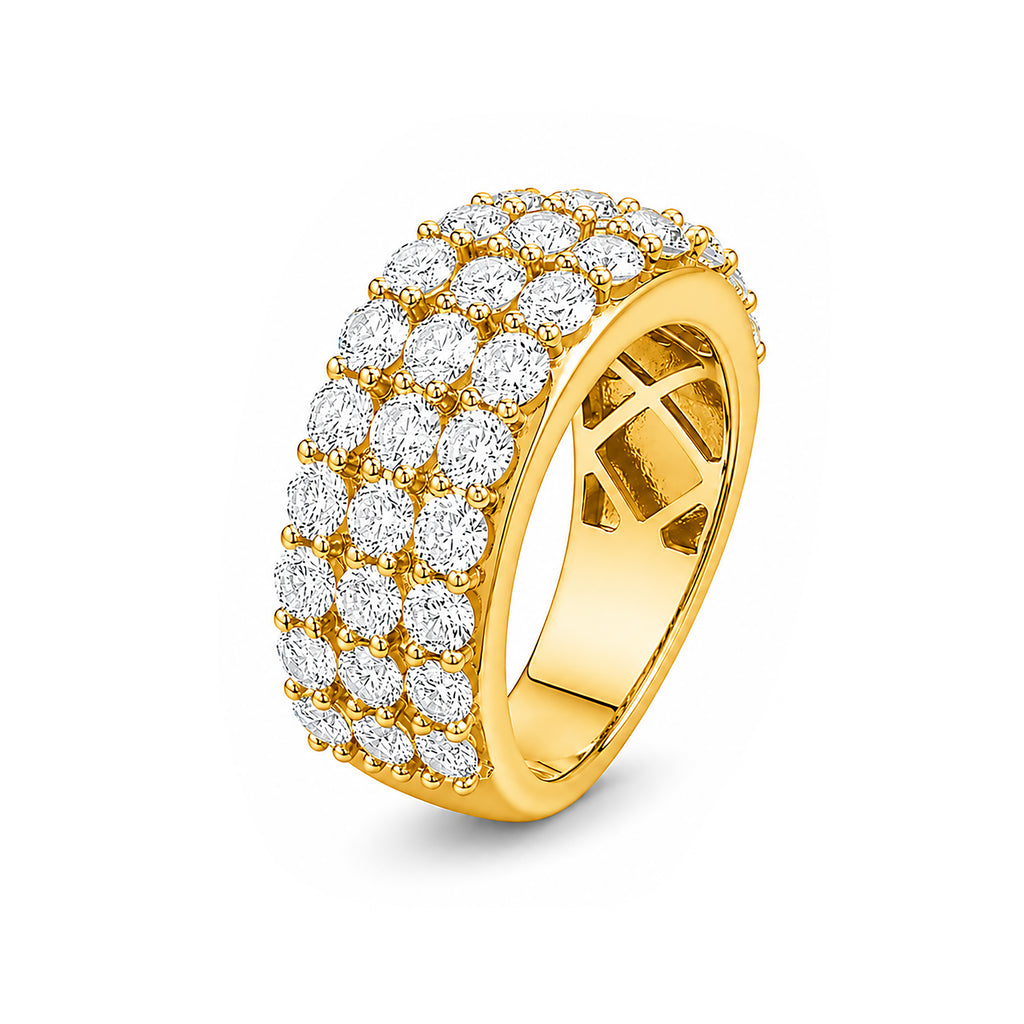 Venturant Lab Grown Diamond (F/VS+) 3.00 carat Round cut Sterling Silver Ring - Sterling Silver