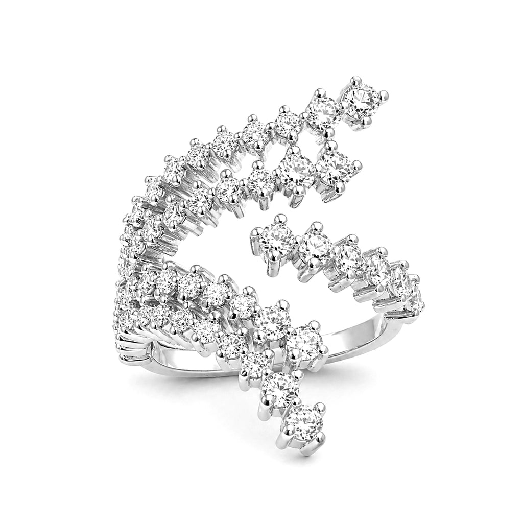 Venturant Lab-Grown Diamond Ring for Women | Sterling Silver | Gold over Silver | Round Cut | Prong | F Color, VS+ Clarity | 2.00 Total Carat Weight | Anniversary, Wedding, Birthday Gift
