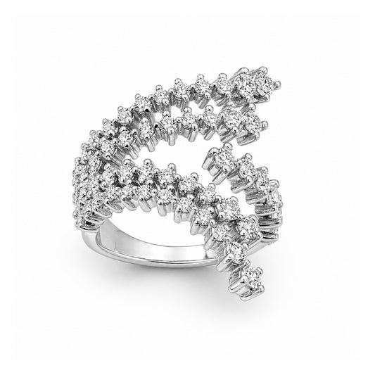 Venturant Lab-Grown Diamond Ring for Women | Sterling Silver | Round Cut | Prong | F Color, VS+ Clarity | 2.00 Total Carat Weight | Anniversary, Wedding, Birthday Gift