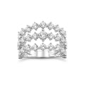 Venturant Lab Grown Diamond (F/VS+) 3.00 carat Round cut Sterling Silver Ring - Sterling Silver | Gold over Silver