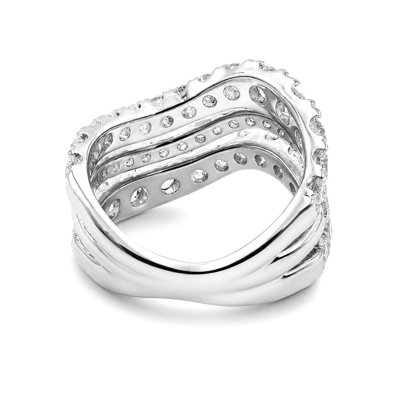 Venturant Lab Grown Diamond (F/VS+) 3.00 carat Round cut Sterling Silver Statement Ring - Sterling Silver | Gold over Silver