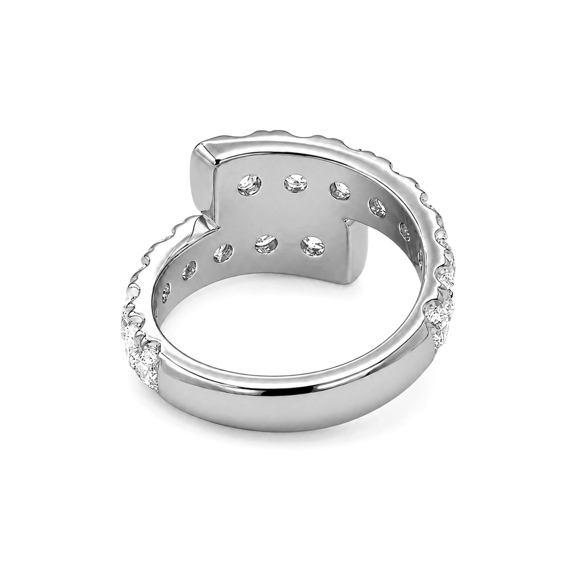 Venturant Lab Grown Diamond (F/VS+) 3.00 carat Round cut Sterling Silver Ring - Sterling Silver | Gold over Silver