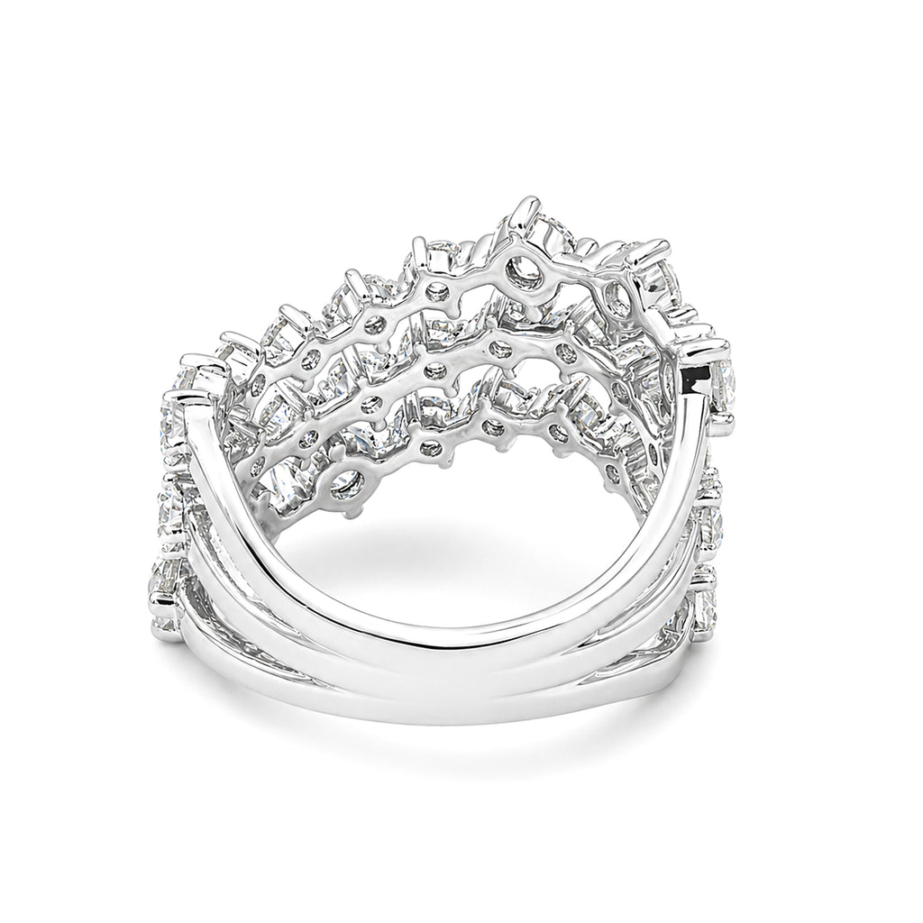 Venturant Lab-Grown Diamond Ring for Women | Sterling Silver | Gold over Silver | Round Cut | Prong | F Color, VS+ Clarity | 3.00 Total Carat Weight | Anniversary, Wedding, Birthday Gift