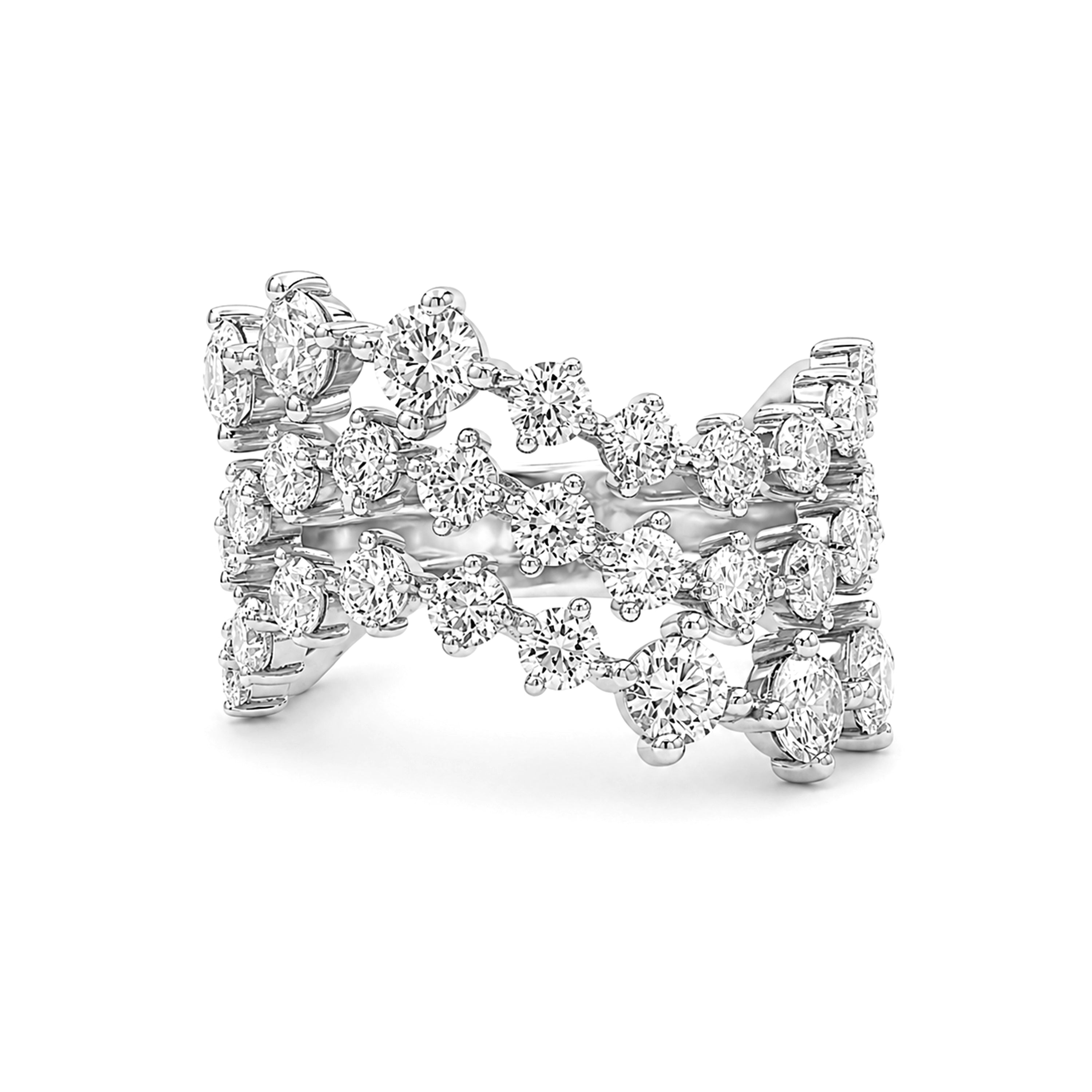 Venturant Lab-Grown Diamond Ring for Women | Sterling Silver | Gold over Silver | Round Cut | Prong | F Color, VS+ Clarity | 3.00 Total Carat Weight | Anniversary, Wedding, Birthday Gift