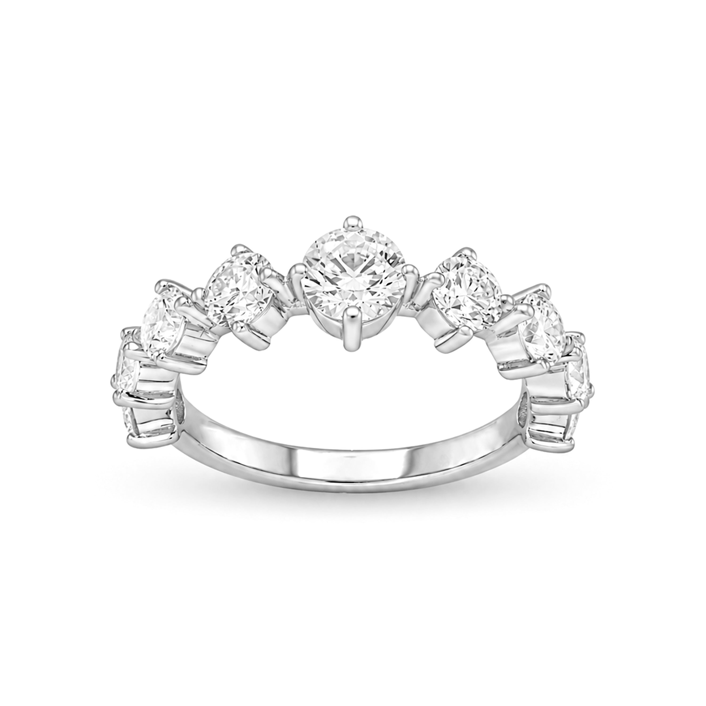 Venturant Lab-Grown Diamond Ring for Women | Sterling Silver | Gold over Silver | Round Cut | Prong | F Color, VS+ Clarity | 2.00 Total Carat Weight | Anniversary, Wedding, Birthday Gift