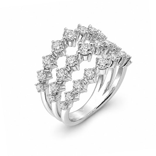 2.00 Carat T.W. Lab Grown Diamond Sterling Silver Ring