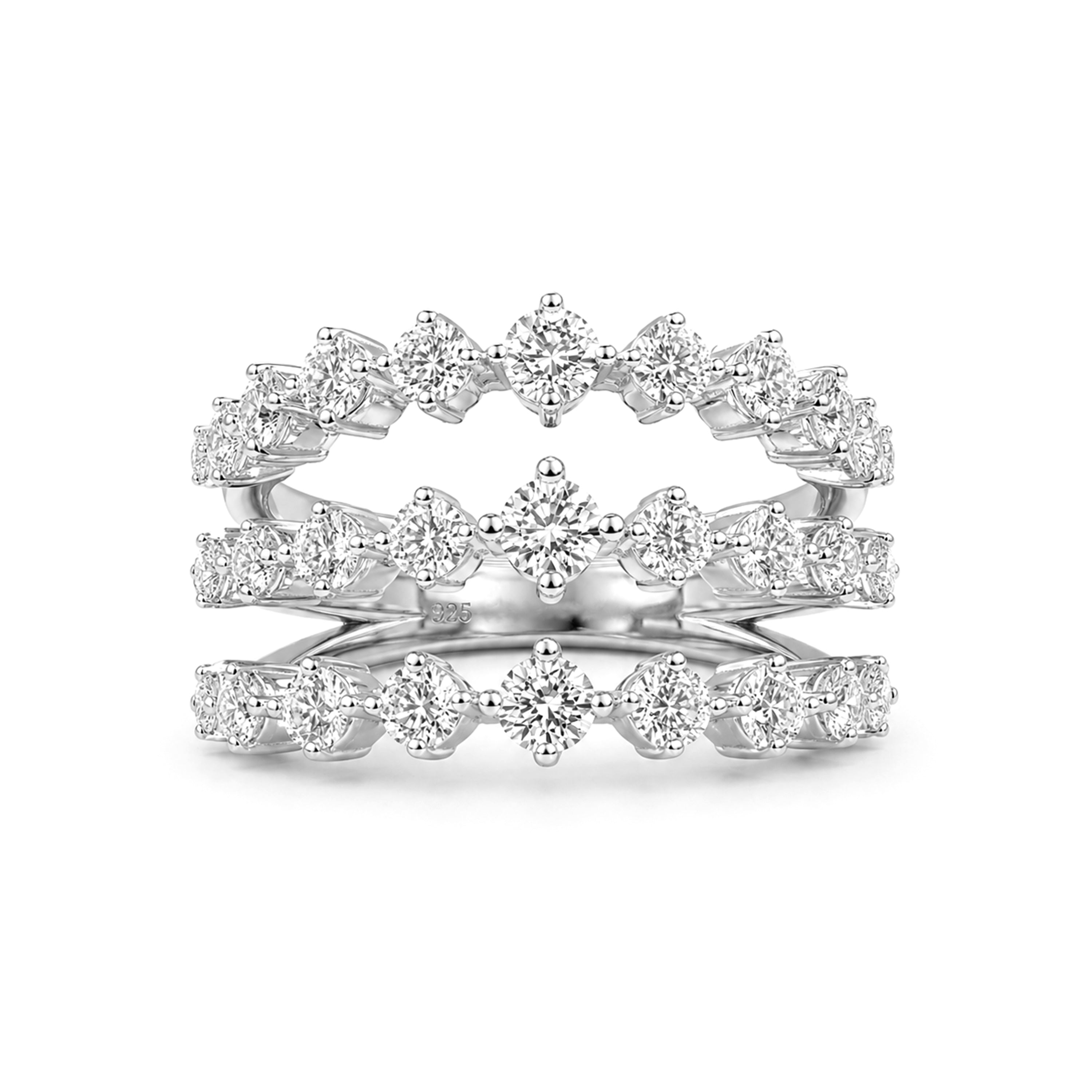Venturant Lab-Grown Diamond Ring for Women | Sterling Silver | Gold over Silver | Round Cut | Prong | F Color, VS+ Clarity | 2.00 Total Carat Weight | Anniversary, Wedding, Birthday Gift
