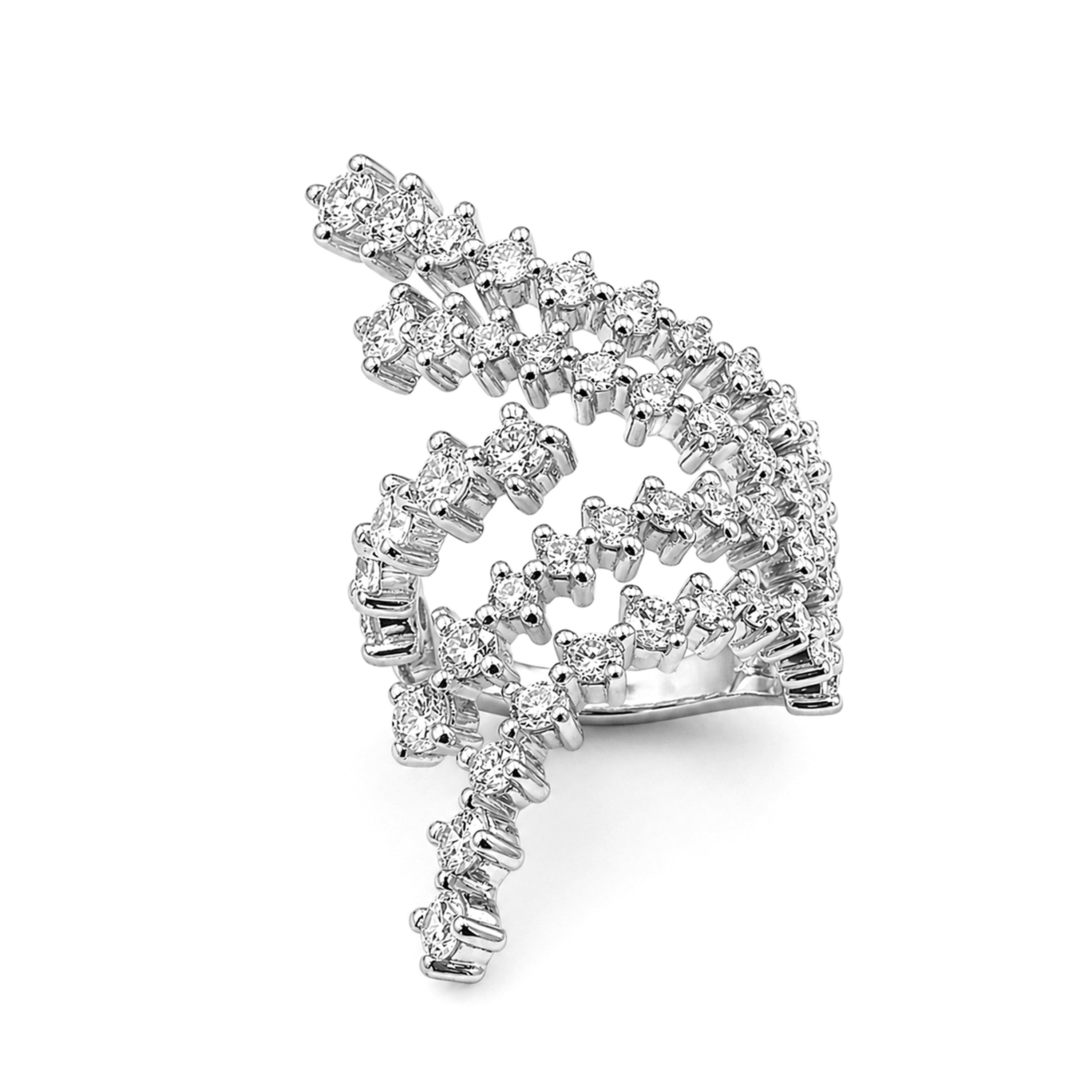 Venturant Lab-Grown Diamond Ring for Women | Sterling Silver | Gold over Silver | Round Cut | Prong | F Color, VS+ Clarity | 3.00 Total Carat Weight | Anniversary, Wedding, Birthday Gift