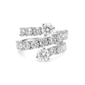 Venturant Lab Grown Diamond (F/VS+) 3.00 carat Round cut Sterling Silver Ring - Sterling Silver | Gold over Silver