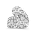 Venturant Lab Grown Diamond (F/VS+) 3.00 carat Round cut Sterling Silver Ring - Sterling Silver | Gold over Silver