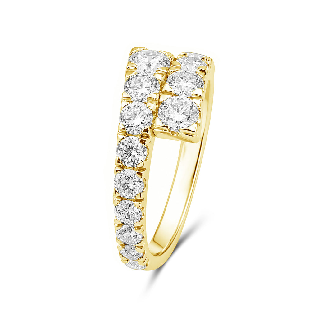 Venturant Lab Grown Diamond (F/VS+) 2.00 carat Round cut Sterling Silver Ring - Sterling Silver