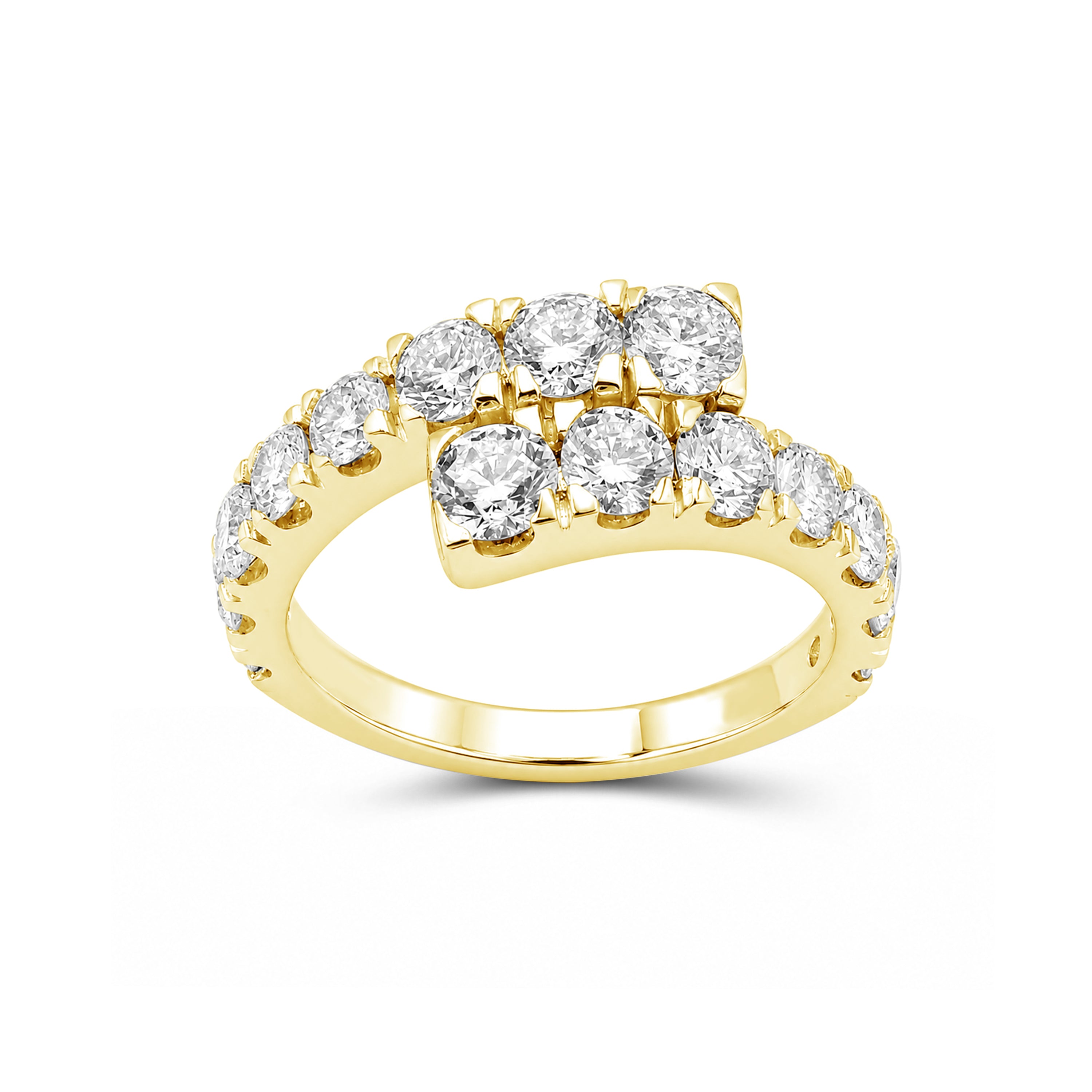 Venturant Lab Grown Diamond (F/VS+) 2.00 carat Round cut Sterling Silver Ring - Sterling Silver