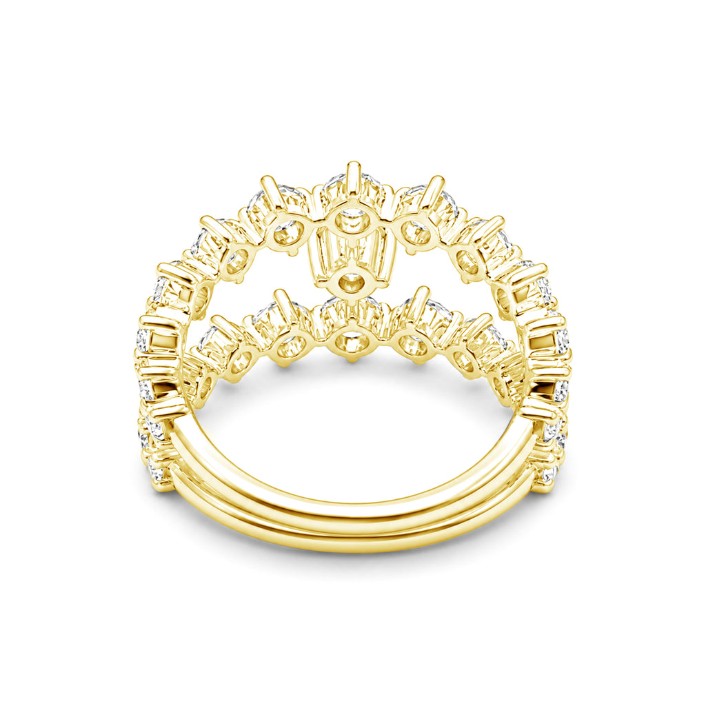 Venturant Lab Grown Diamond (F/VS+) 2.00 carat Round cut Sterling Silver Ring - Sterling Silver | Gold over Silver