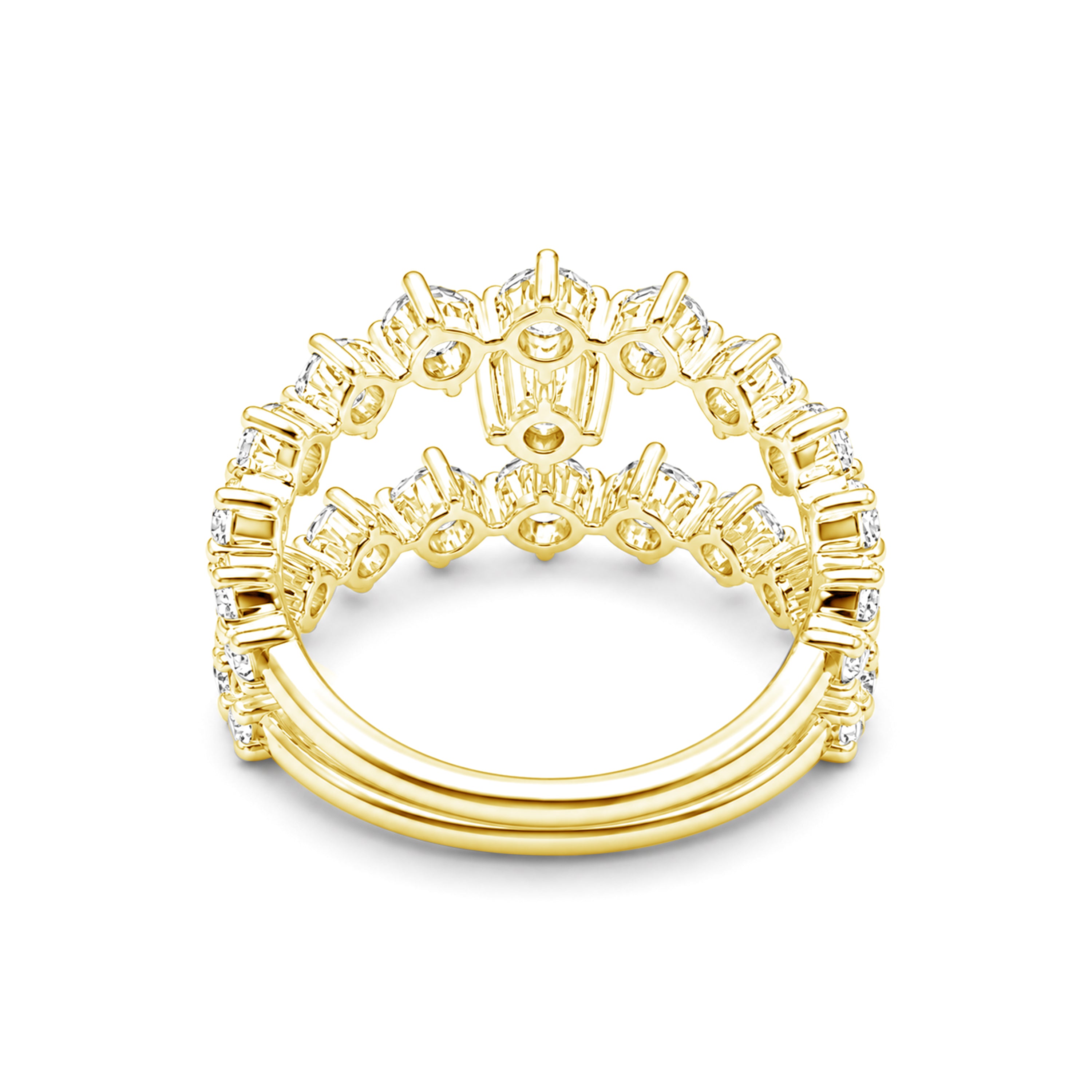 Venturant Lab Grown Diamond (F/VS+) 2.00 carat Round cut Sterling Silver Ring - Sterling Silver | Gold over Silver
