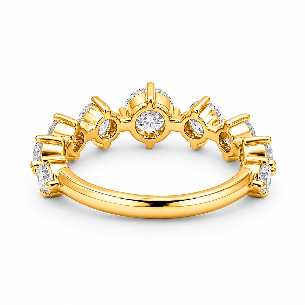 Venturant Lab-Grown Diamond Ring for Women | Sterling Silver | Gold over Silver | Round Cut | Prong | F Color, VS+ Clarity | 2.00 Total Carat Weight | Anniversary, Wedding, Birthday Gift