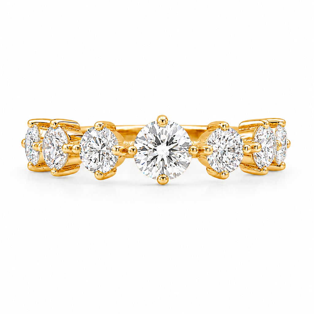 Venturant Lab-Grown Diamond Ring for Women | Sterling Silver | Gold over Silver | Round Cut | Prong | F Color, VS+ Clarity | 2.00 Total Carat Weight | Anniversary, Wedding, Birthday Gift