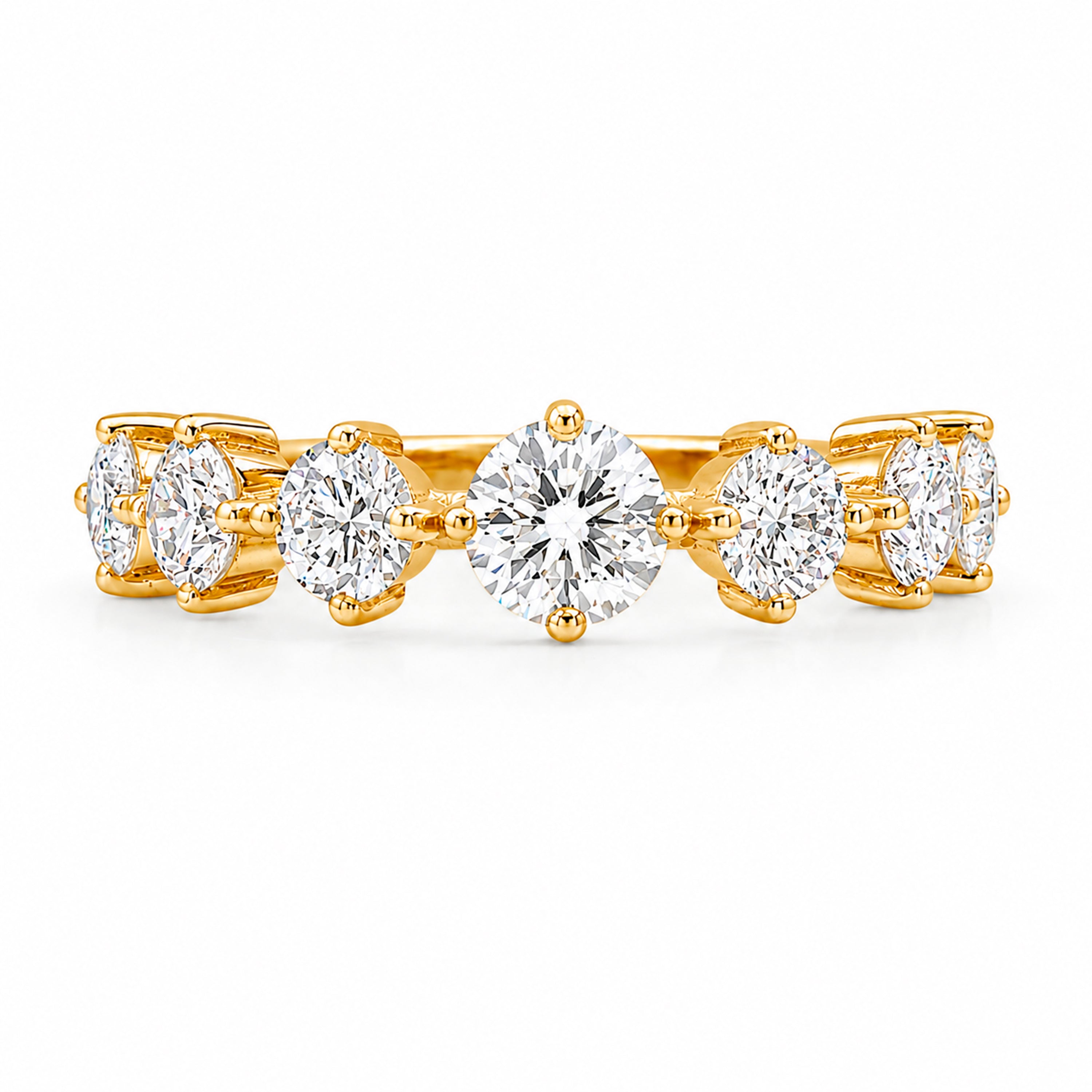 Venturant Lab-Grown Diamond Ring for Women | Sterling Silver | Gold over Silver | Round Cut | Prong | F Color, VS+ Clarity | 2.00 Total Carat Weight | Anniversary, Wedding, Birthday Gift