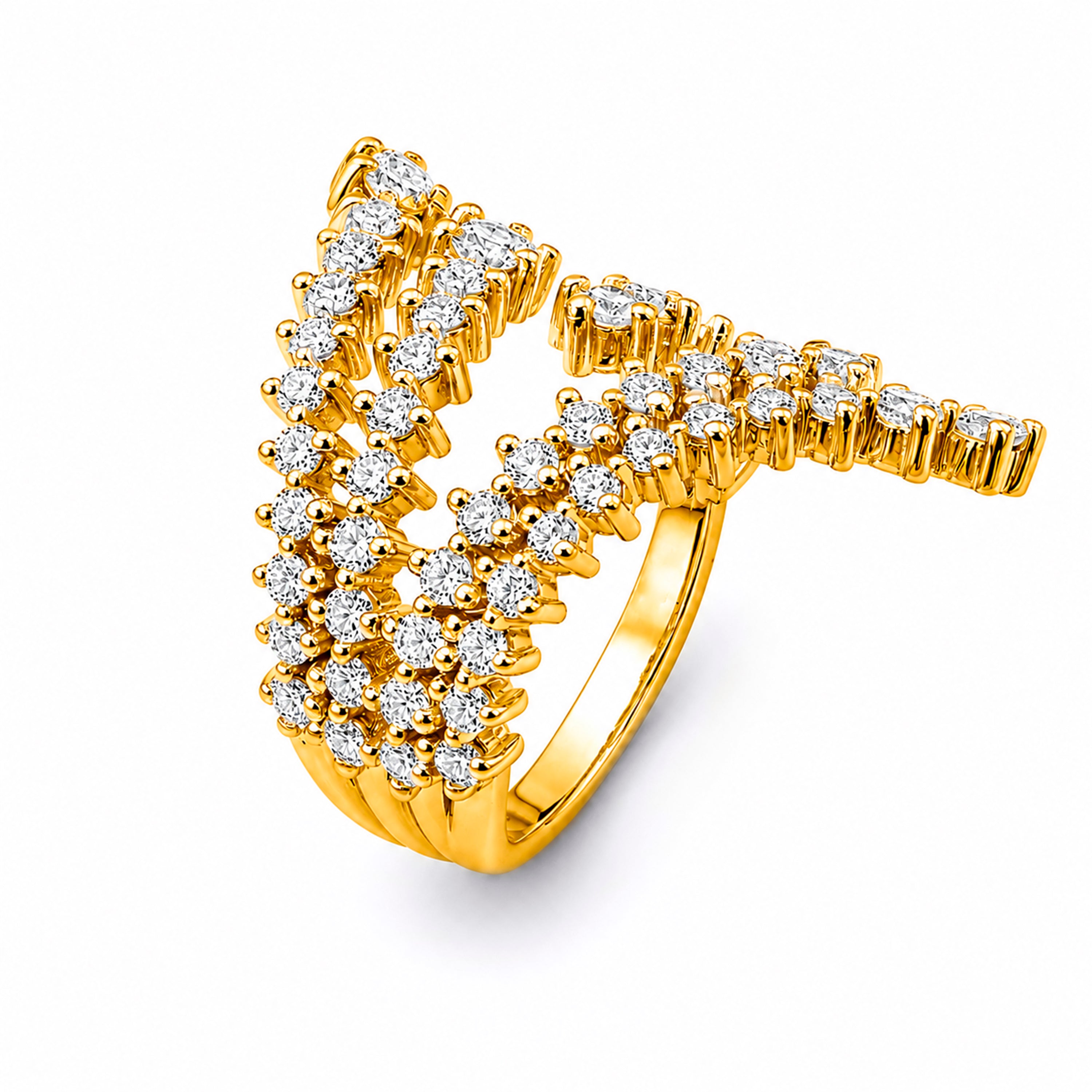Venturant Lab-Grown Diamond Ring for Women | Sterling Silver | Gold over Silver | Round Cut | Prong | F Color, VS+ Clarity | 2.00 Total Carat Weight | Anniversary, Wedding, Birthday Gift