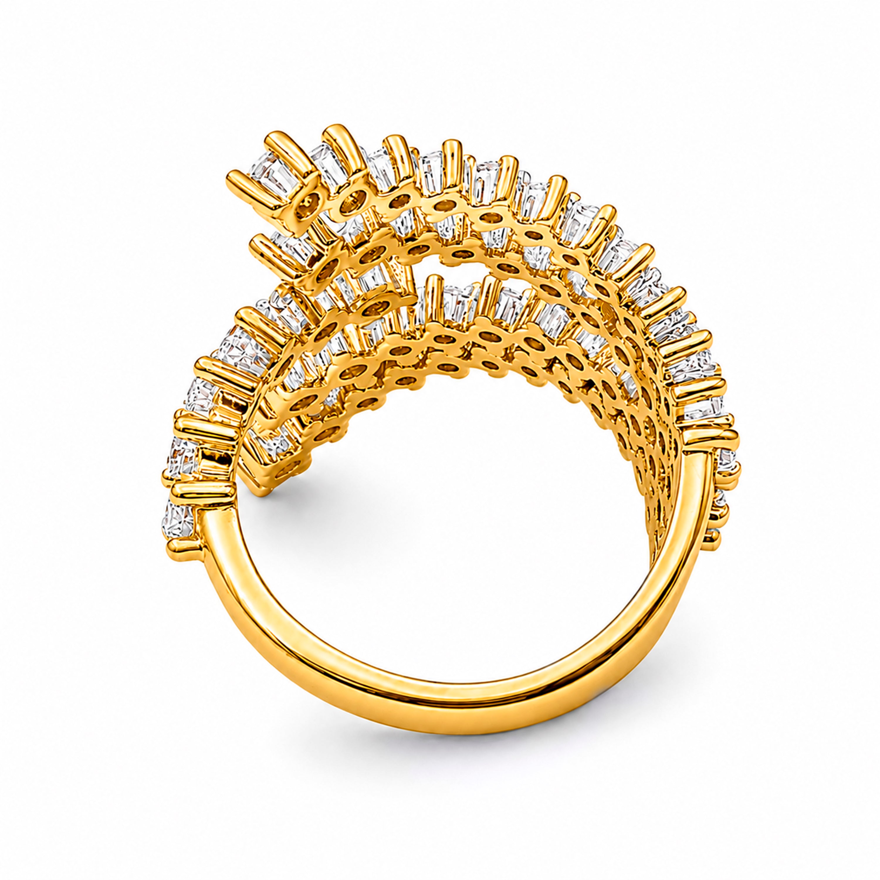 Venturant Lab-Grown Diamond Ring for Women | Sterling Silver | Gold over Silver | Round Cut | Prong | F Color, VS+ Clarity | 2.00 Total Carat Weight | Anniversary, Wedding, Birthday Gift