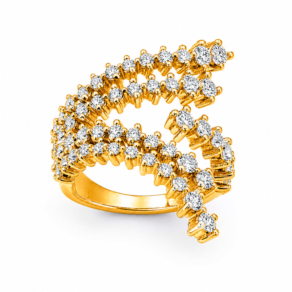 Venturant Lab-Grown Diamond Ring for Women | Sterling Silver | Gold over Silver | Round Cut | Prong | F Color, VS+ Clarity | 2.00 Total Carat Weight | Anniversary, Wedding, Birthday Gift
