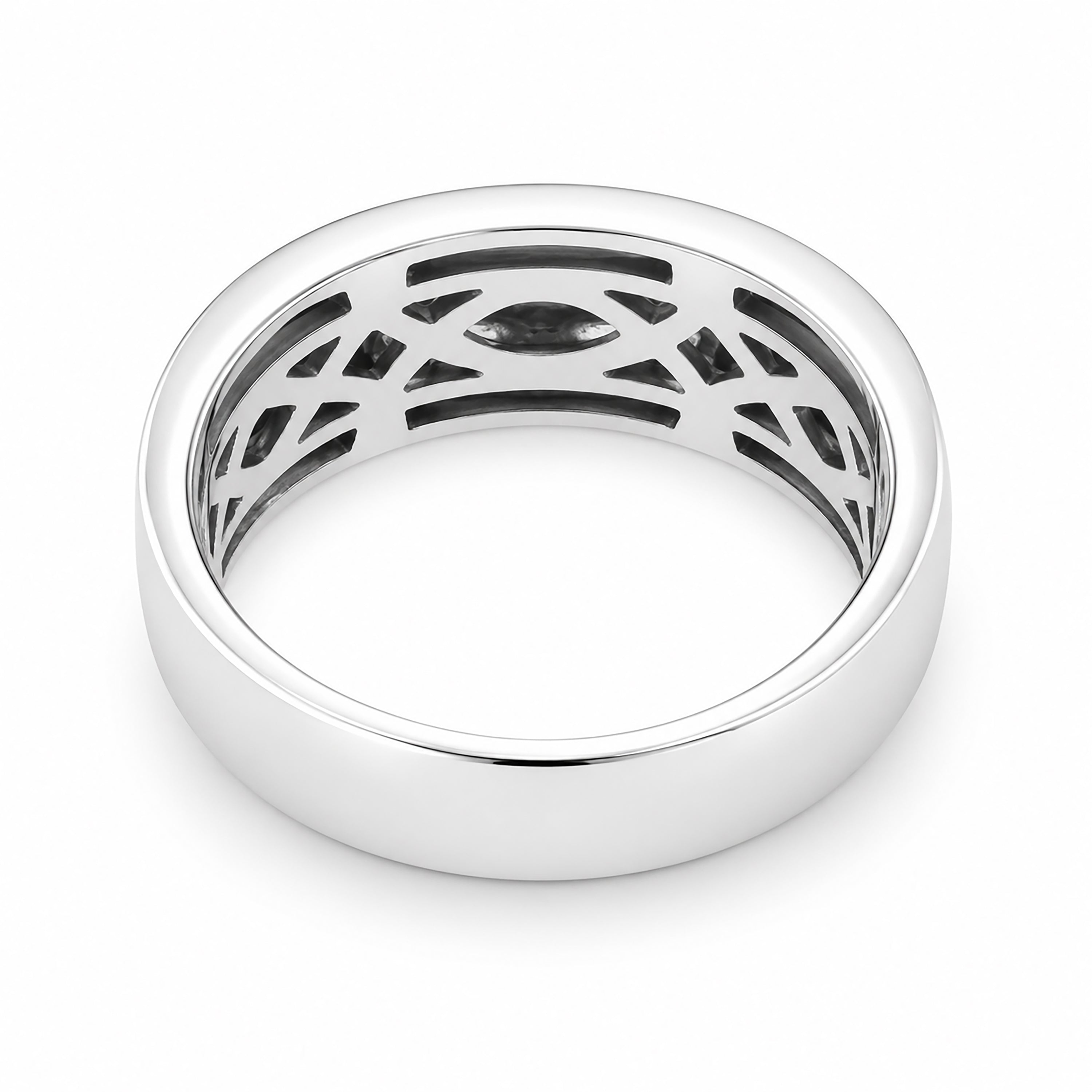 Venturant Lab Grown Diamond (F/VS+) 1.00 carat Round cut Sterling Silver Men's Ring - Sterling Silver | Gold over Silver